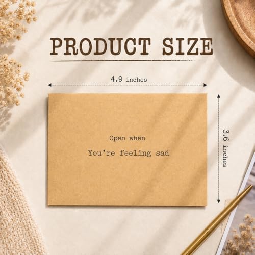 Open When Envelopes for College Student, Meaningful Graduation Gift Card Holder & Letters, Heartfelt Survival Gift Cards for High School Graduates, College Gifts Brown Kraft Sleeves (Set of 16)