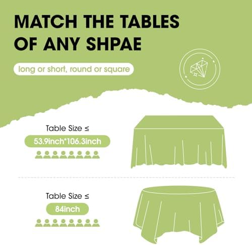 Pureegg Plastic Table Cloth Disposable 54x108 Inch 10 Pack, Red Plaid