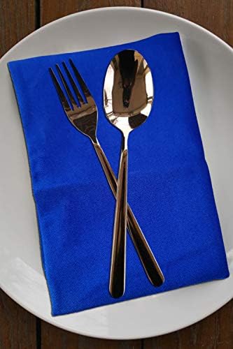 Cloth Napkins Set of 6, 100% Cotton Reusable for Everyday Use, Perfect for Christmas/Thanksgiving Dining Table (Blue)