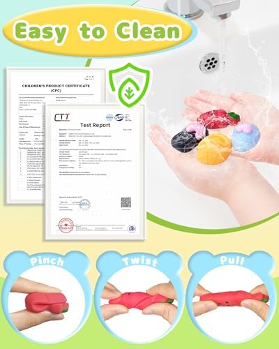 30 Pcs Easter Squishy Toys, Easter Basket Stuffers, Small Mini Toys Egg Fillers Stuffers, Non Candy Party Favors Classroom Gifts Prizes Treats Squishies for Boys Girls
