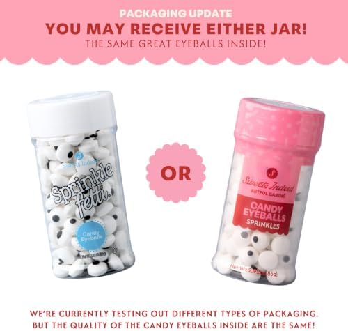 Sweets Indeed Halloween Candy Eyeballs, 1 cm, Baking Decorations, 2.92 oz