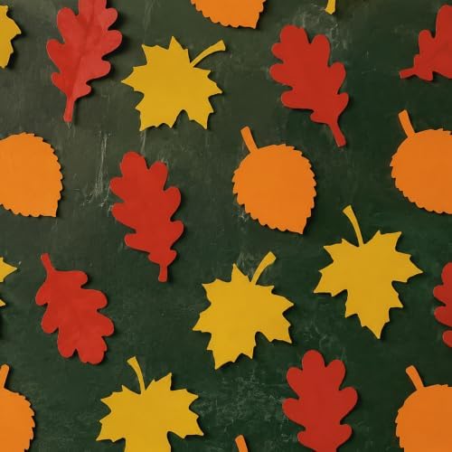 Thanksgiving Crafts for Kids - 300 PCS Fall Leaves Cutouts Pre-Cut Set