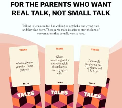 TALES 150 Conversation Cards, Teens Edition, Road Trip Game, Family Bonding