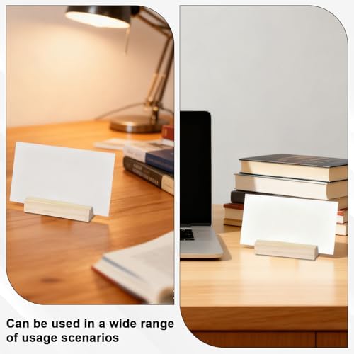 6Pcs Wood Table Number Stands, Wood Place Card Holders, Picture & Name Card Holders for Acrylic Signs, Table/Wedding/Ceremony/Home/Party/Decoration Holders
