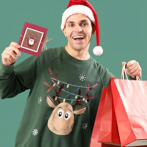 Engrowtic Christmas Gift Card Book, Money Holders for Cash, 5 Slots, Santa