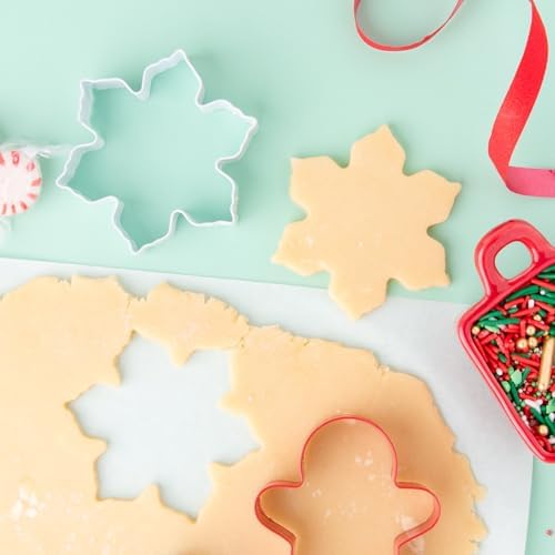 Sweets Indeed Cookie Cutters with Sprinkle Mix & Candy Eyeballs – 2 oz Sprinkles, Food-Safe Cookie Cutters, Baking & Decorating Kit (Christmas)
