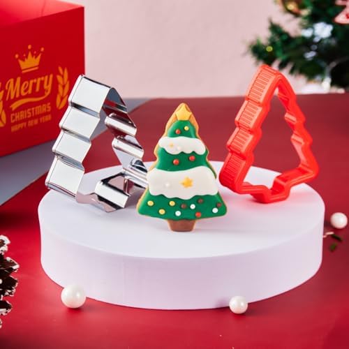 ETERSION Christmas Cookie Cutters, Stainless Steel, 9 Shapes 2-3.5 Inch