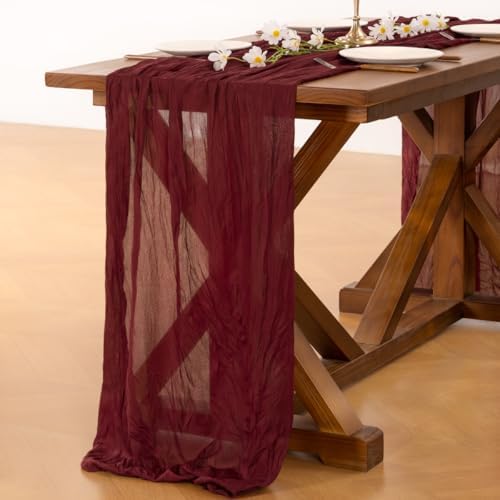 Cheesecloth Table Runner Fall Boho Wedding Birthday Party Home Decor