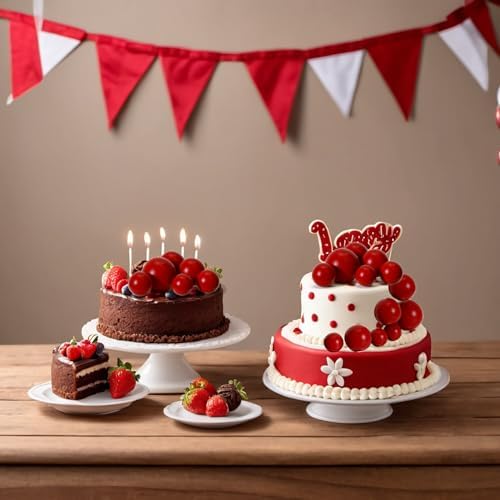 ASTARON 20 Pcs Foam Red Balls Cake Topper Decorations for Birthday Cake