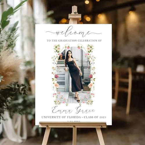 Personalized 2026 Graduation Party Welcome Sign, Minimalist Grads Decor, Class of 2026 Graduation Party Poster, Custom Graduation Party Sign, Congrats Grad Decorations Design 5