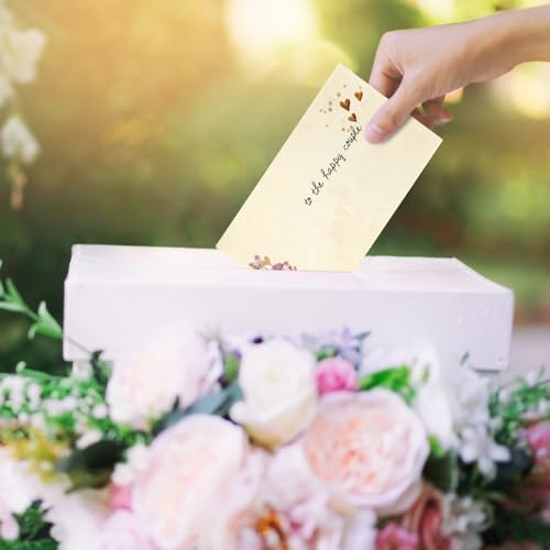 Tree-Free Greetings - Wedding Money Holder Card - Artful Designs - 1 Money Holder Greeting Card + Matching Envelope - Made in USA - 100% Recycled Paper - 3.7 x 7 - Love and Happiness (ZO70243)