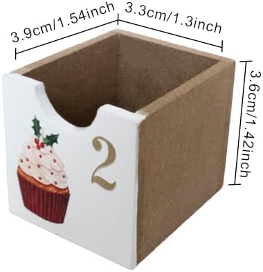 Lighted Wooden Christmas Advent Calendar with 24 Drawers