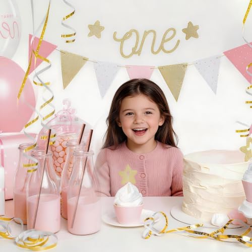 [100 Pack] Lives on Green Rose Gold Biodegradable Paper Drinking Straws, Disposable Party Straws for Birthday, Weddings, Cocktail Parties & Decorations (7.75'' x 0.24'')