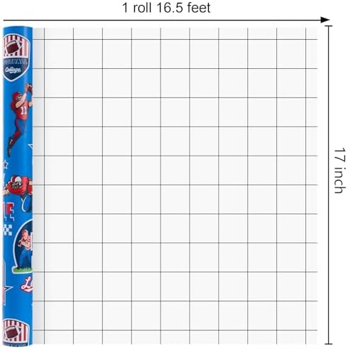 Yarcony Football Wrapping Paper, Vintage Football Gridiron Game Gift Wrapping Paper for Birthday, Sports Themed Party, Super Bowl, Kids Birthday, Holiday, Fathers Day (17 In x 16.5 Ft, Mini Roll)