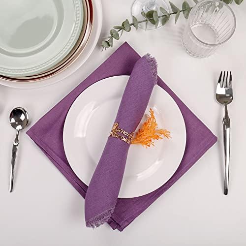 Gold Mardi Gras Napkin Rings Set of 12, Metal Napkin Rings Holder with Ramadan Kareem Letters for Eid Mubarak Party, Dinner Table Decoration (Gold)
