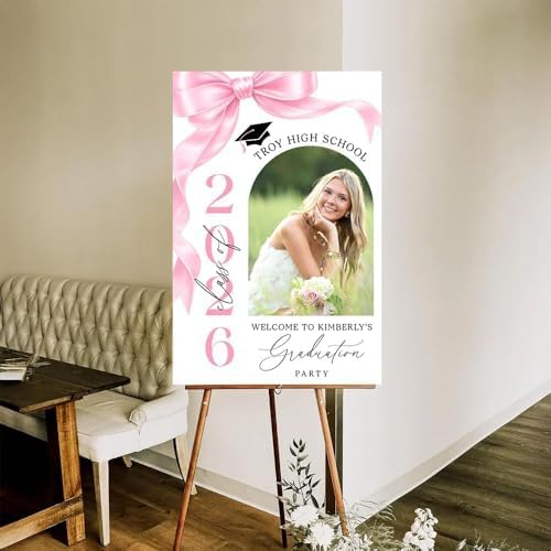 Personalized Congrats Grad Sign 2026, Graduation Lawn Signs Class Of 2026, Senior Yard Signs Class Of 2026, Grad Sign For Yard, College Graduation Sign, Class Of 2026 Yard Sign, Pink Graduation Decor