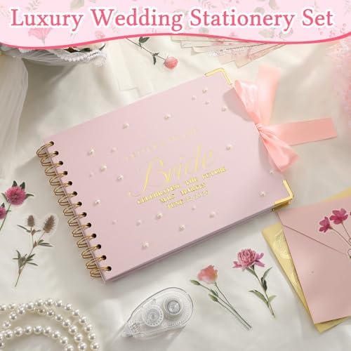 Letters to Bride Scrapbook,8.5 X 7 Inch,Classic,Pink