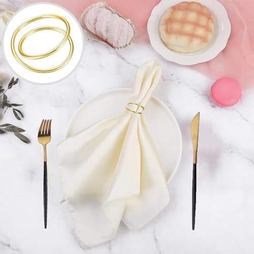 Gold Napkin Rings-24 PCS Metal Spiral Napkin Rings(Spiral)