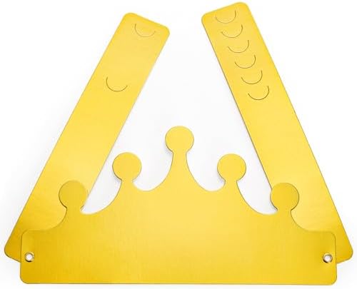 Okllen 100 Pcs Gold Paper Crowns for Adult, Bulk Adjustable Party Hats for Birthday, Baby Shower, Photo Props, Celebration Supplies (Foldable)