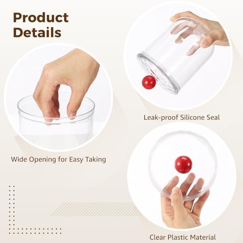 4 Pack 47 oz Clear Plastic Candy Jars with Lids, Large Cookie Storage Containers for Kitchen Counter, Wide Mouth Candy Cookie Canisters for Snacks Treats