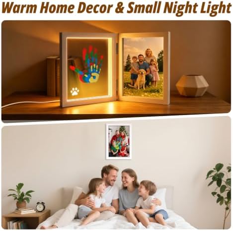 Sortnic Family Handprint Kit with Light for 4, DIY Baby First Halloween