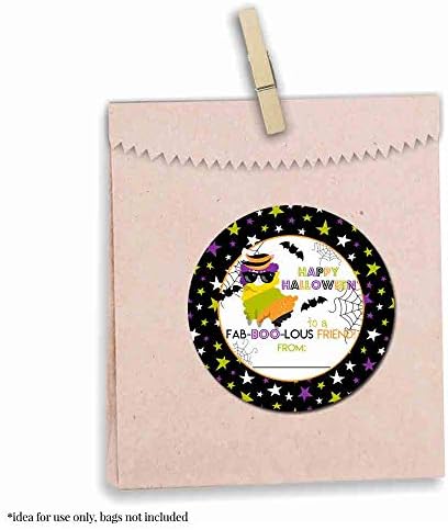 Halloween Llama Thank You Stickers, 40 Pack 2-Inch Fabulous Friend Labels, Spooky Party Favor & Envelope Seals by Amanda Creation