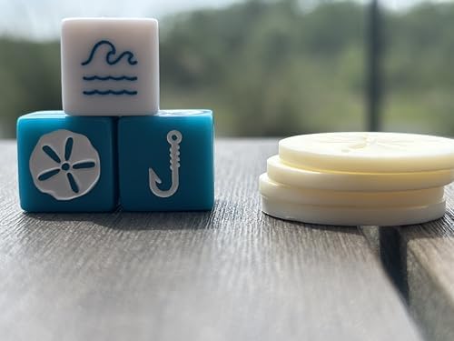 Sand Dollars Dice Game | Beach Game and Pool Game for the Whole Family | Screen-Free for Kids, Adults and Grandparents | Perfect for Vacation, Lake Cabins and Beach Houses