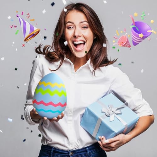 Vanhench 36" x 2400" (200') Sky Blue Wrapping Paper Roll