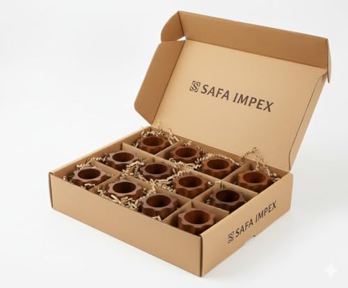 Napkin Rings Set of 12 for Dinner Parties, Weddings Receptions, Family Gatherings, or Everyday Use - Set Your Style with Daily Use Table Décor Accessories Cherry Wood