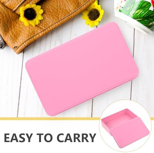 Homoyoyo 3pcs Metal Tins with Lid Rectangular Cookie Storage Boxes for Treats for Travel Organizing Items Versatile Metal Containers Sleek Design Pink
