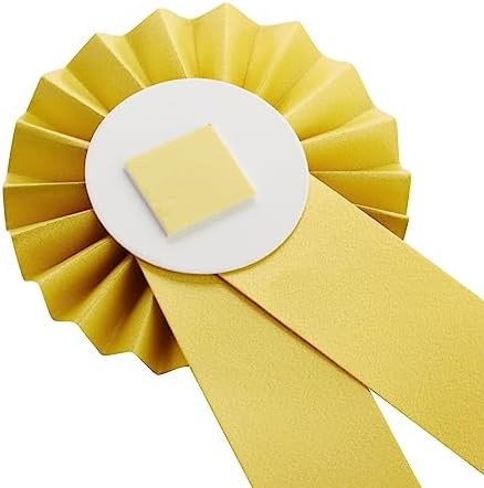Juvale First Place Ribbons - 3.25-in Dia x 7.5-in, Gold, Silver & Bronze, Modern, 24-Pack - Peel & Stick Adhesive Polypropylene Rosettes - Field Day & Student Achievement Awards