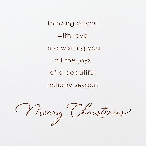 American Greetings Christmas Card for Family, Friends, or Someone Special, Shimmering Winter Cabin Scene Holiday Greeting (All the Joys)