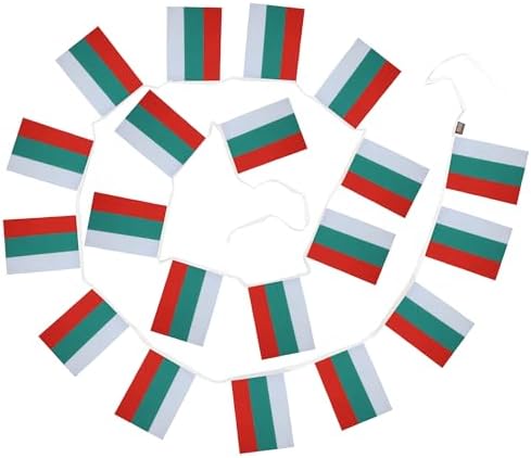 AZ FLAG Bulgaria Bunting 20 ft 20 flags Light Polyester