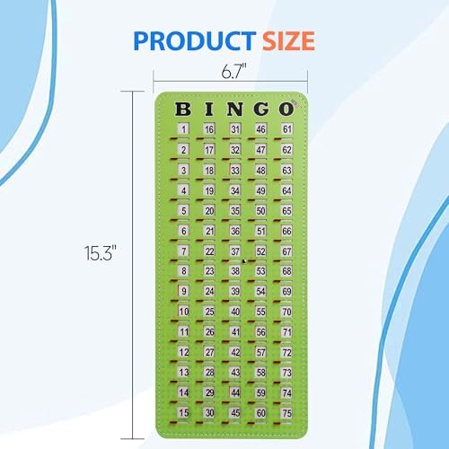 GSE Finger-Tip Bingo Master Board with Sliding Windows, Green