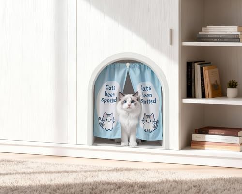 FLFK Cute Cat Wall Decal - Large Removable Peel and Stick 3D Wall Sticker for Toilet Kitchen Offices, Puppy Cat