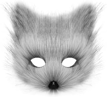 JUNBOON Faux Fur Cat Ears and Wolf Fox Tail Set Adult Kids Claw Glove Kit for Halloween Anime Cosplay Party