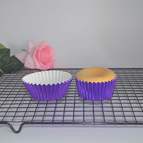 Lavender Purple Foil Cupcake Liners Standard Paper Baking Cups for Party and More, 120-Count