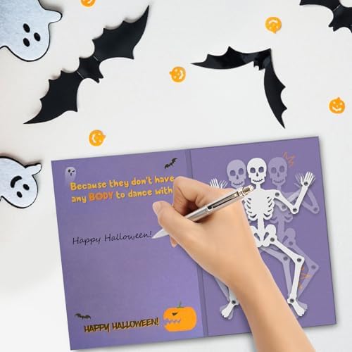 Funny Dancing Skeleton Halloween Card with Joke – Hilarious Musical Greeting for Friends, Husband, Her, Him, Men, WomenGrandpa, Grandma, Mom, Dad, Aunt, Uncle