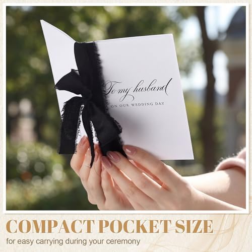 Ngrowtic 2 Set Wedding Vow Books to My Husband Wife, Black