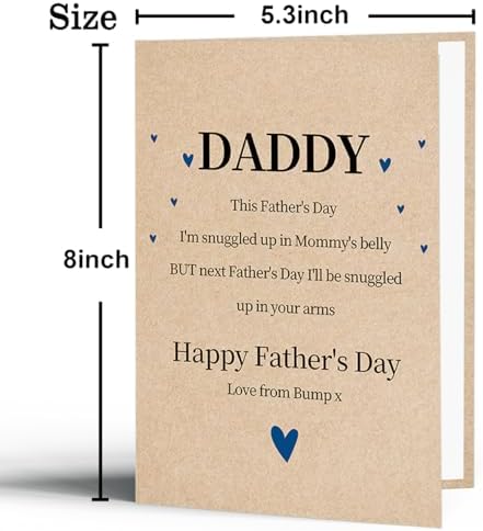 Fathers Day Card for Father To Be, Father's Day Card Gift for Father To Be