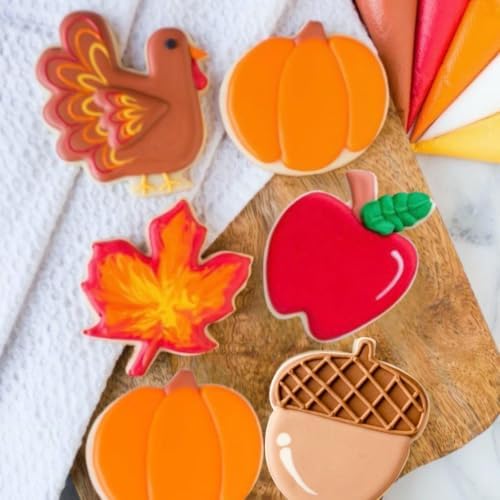 JOB JOL Fall Thanksgiving Cookie Cutters 6 PCS, 3'' to 3.6''