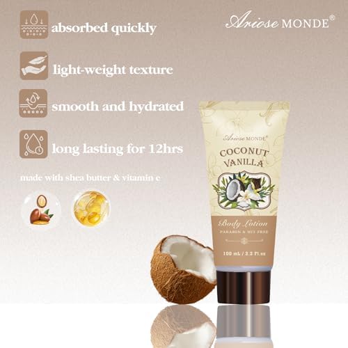 Spa Gift Baskets for Women, 8pcs Coconut Vanilla Bath Gift Set for Women