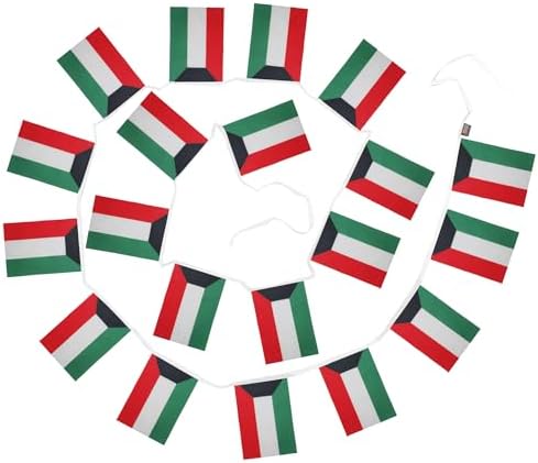 AZ FLAG Kuwait Bunting 20 ft 20 flags Light Polyester