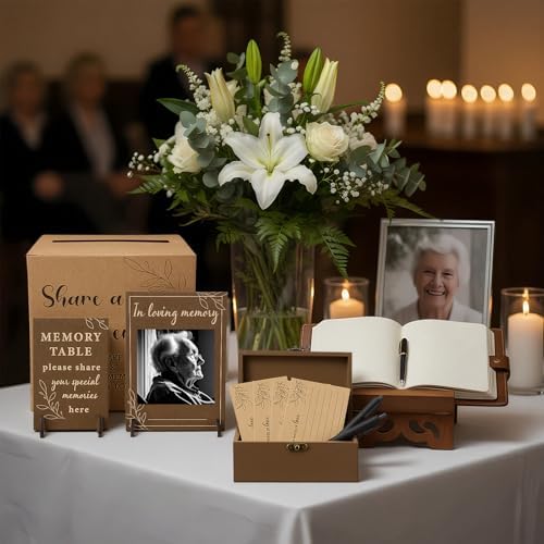 Gilprop 113 Pcs Celebration of Life Share a Memory Cards Set, Rustic