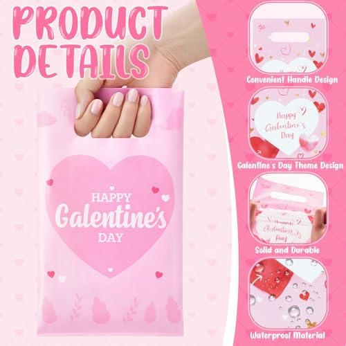 Gilprop 48 Pcs Galentines Day Gift Bags Bulk Plastic