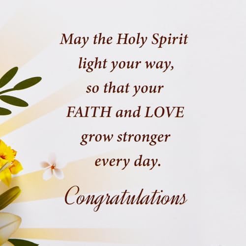 VIVIKEN Confirmation Pop Up Card with Lights, 3D Musical Religious Cards