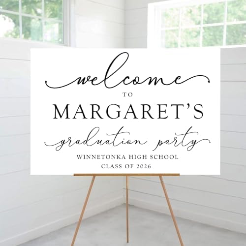 Personalized Graduation Party Welcome Sign 2026, Class of 2026 Welcome Sign, Grad Welcome Sign, Modern Minimalist Graduation Welcome, 2026 Graduation Party Welcome Sign