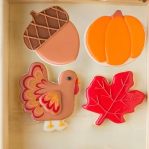 JOB JOL Fall Thanksgiving Cookie Cutters 6 PCS, 3'' to 3.6''
