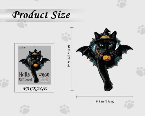 FLFK Peel and Stick Decals Black Cat in Halloween Costume