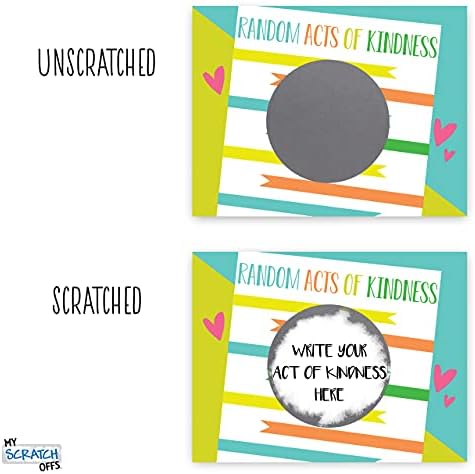 Make Your Own DIY Scratch Off ScratchNotes 20 Pack 3x4 Note Cards & Stickers Random Acts of Kindness